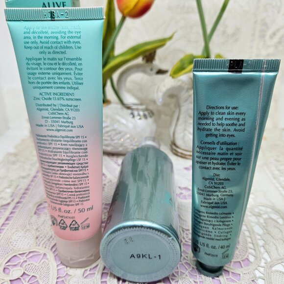 Algenist Genius Collagen Calming Relief, Emulsion, Alive Moisturizer BUNDLE NEW - Picture 4 of 7